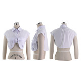 Solid Color Short Sleeve Loose Short Blouse Tank Top RS-3020