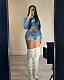 Stylish Hot Drilling Crop Jacket And Shorts Women Denim Suits AL-7510