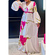 Fashion Flower Printed Multilayer Splicing Long Sleeves Maxi Dress GT-9168