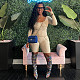 Sexy Backless Solid Color Rib U-neck Long Sleeve Slim-fit Sports Romper YNS-2632