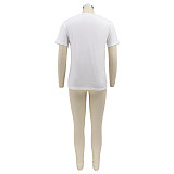 Simple Letter Printed Summer O-neck New Arrival Tee RS-TK003