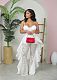 Women Sexy Lace Transparent Ruffled Long Pants AIL-267
