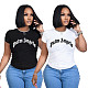 Simple Letter Printed Summer O-neck New Arrival Tee RS-TK003