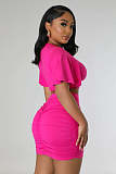 Women's Summer Clubwear Crop Top Skirt Set RS-M3022