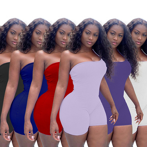 Sexy One Shoulder Female Jumpsuit Women's Sleeveless Backless YPG-1128