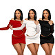 Off Shoulder Mesh Top and Mini Skrit Casual Two-piece Set XRB-10079