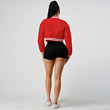 Hip Hop Harajuku PU Leather Baseball Bomber Jacket CH-8237
