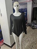 Women's Seamless Long Sleeve Bodysuit Crew Neck Body Suits RS-1050