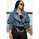 Girls Y2K Style Irregular Two Wear Denim Jacket CH-23091