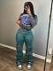 Vintage Pockets Women Denim Pants Loose Casual Streetwear Jeans CH-88009