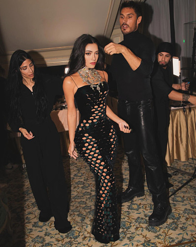 Women's Clothing Sexy Velvet Ripped Tight Fitting Strap Long Dress ZS-0661