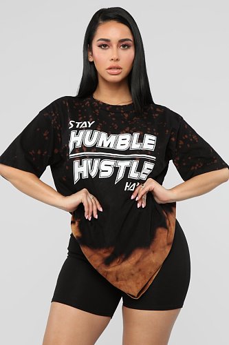 Hot Style Positioning Printed T-shirt and Shorts Two-piece Set LSL-6286
