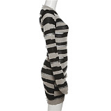 Hollow Out Knitted Wrap Hip Sweater Dress For Women SXE-W23D32601