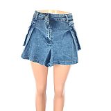 Blue Sexy Slim Package Hips Denim Mini Skirt LX-3549
