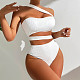 White Sexy Women One-piece Bikini Swimsuit MJ-030