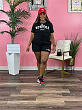 Summer Loose Leisure Tee Two Pieces Shorts Set CY-6201