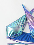 Blue Sexy Women Cross Bikini Swimwear MJ-038