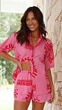 2024 Fashion Button Up Shirt and Shorts Set RC-3256