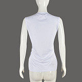 O Neck Sleeveless Summer T-Shirt Top NZD-31739
