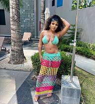 Summer Knitted Hand Hook Strap Beach Bikini Three-piece Sets CM-8713