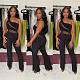 Sexy Hollow-out Single Shoulder Black Long Jumpsuit OSM-4456