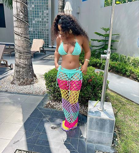 Summer Knitted Hand Hook Strap Beach Bikini Three-piece Sets CM-8713