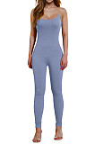 Casual Girls Straps Sleeveless Tight Yoga Jumpsuit HXZY-034