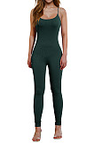 Casual Girls Straps Sleeveless Tight Yoga Jumpsuit HXZY-034