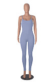 Casual Girls Straps Sleeveless Tight Yoga Jumpsuit HXZY-034