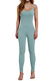 Casual Girls Straps Sleeveless Tight Yoga Jumpsuit HXZY-034