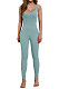 Casual Girls Straps Sleeveless Tight Yoga Jumpsuit HXZY-034