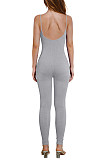 Casual Girls Straps Sleeveless Tight Yoga Jumpsuit HXZY-034
