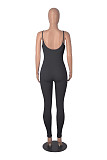 Casual Girls Straps Sleeveless Tight Yoga Jumpsuit HXZY-034