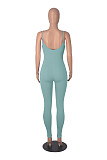 Casual Girls Straps Sleeveless Tight Yoga Jumpsuit HXZY-034