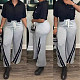 Grey Sweatpants for Women Straight Casual Female Joggers Pants High Waist GT-9170