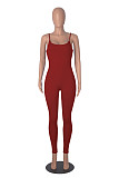 Casual Girls Straps Sleeveless Tight Yoga Jumpsuit HXZY-034