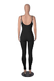 Casual Girls Straps Sleeveless Tight Yoga Jumpsuit HXZY-034