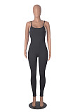 Casual Girls Straps Sleeveless Tight Yoga Jumpsuit HXZY-034