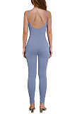 Casual Girls Straps Sleeveless Tight Yoga Jumpsuit HXZY-034