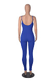 Casual Girls Straps Sleeveless Tight Yoga Jumpsuit HXZY-034