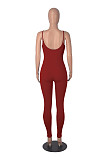 Casual Girls Straps Sleeveless Tight Yoga Jumpsuit HXZY-034
