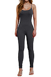Casual Girls Straps Sleeveless Tight Yoga Jumpsuit HXZY-034