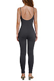 Casual Girls Straps Sleeveless Tight Yoga Jumpsuit HXZY-034
