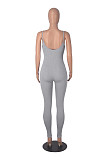 Casual Girls Straps Sleeveless Tight Yoga Jumpsuit HXZY-034
