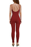 Casual Girls Straps Sleeveless Tight Yoga Jumpsuit HXZY-034
