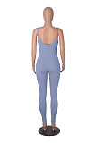 Casual Girls Straps Sleeveless Tight Yoga Jumpsuit HXZY-034