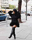 Street Solid Feathers Hooded Collar Straight Dresses GT-9153