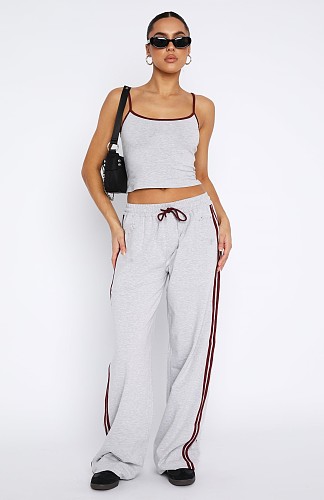 Casual Girls Straps Crop Top And Long Pants Sporty Suits YD-8808