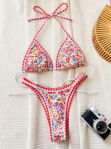Women Gather Printed Sexy Bikini Swimwear Set XM-733