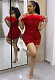 Sexy Off Shoulder Strapless Sequins Feather Pleated Mini Club Dress NY-3176